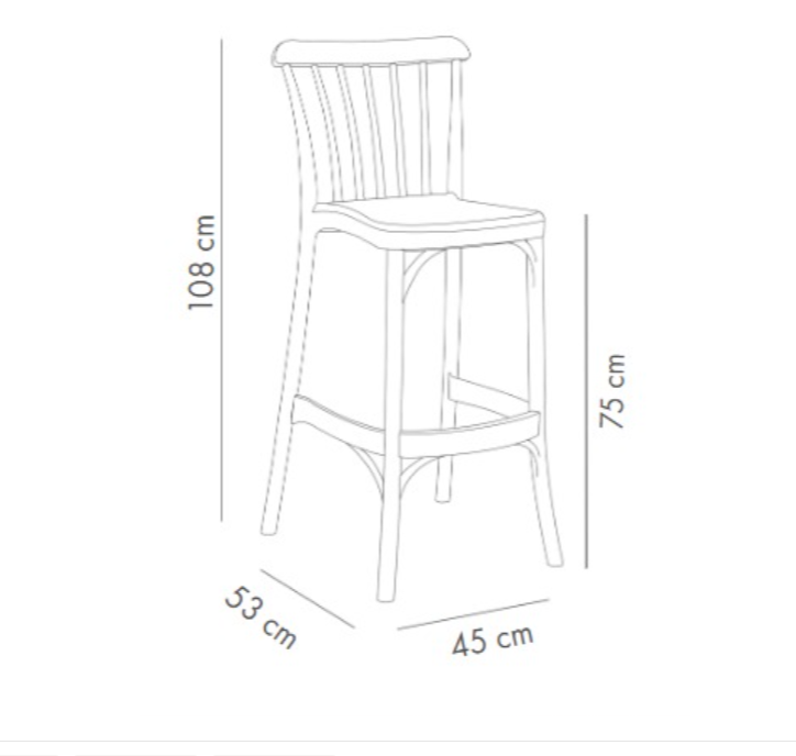 Taburete 75 CM Gozo Bar