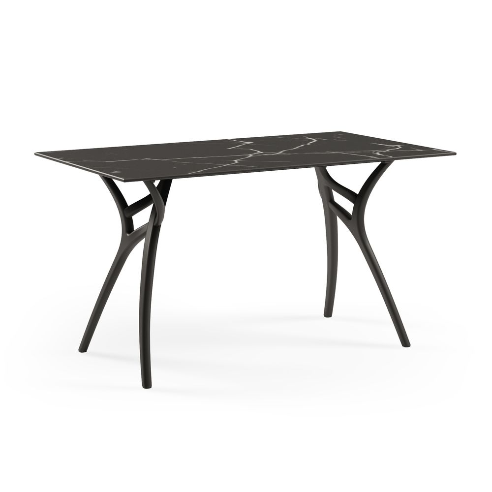 Mesa Ivy L 1.40x80 Mármol negro