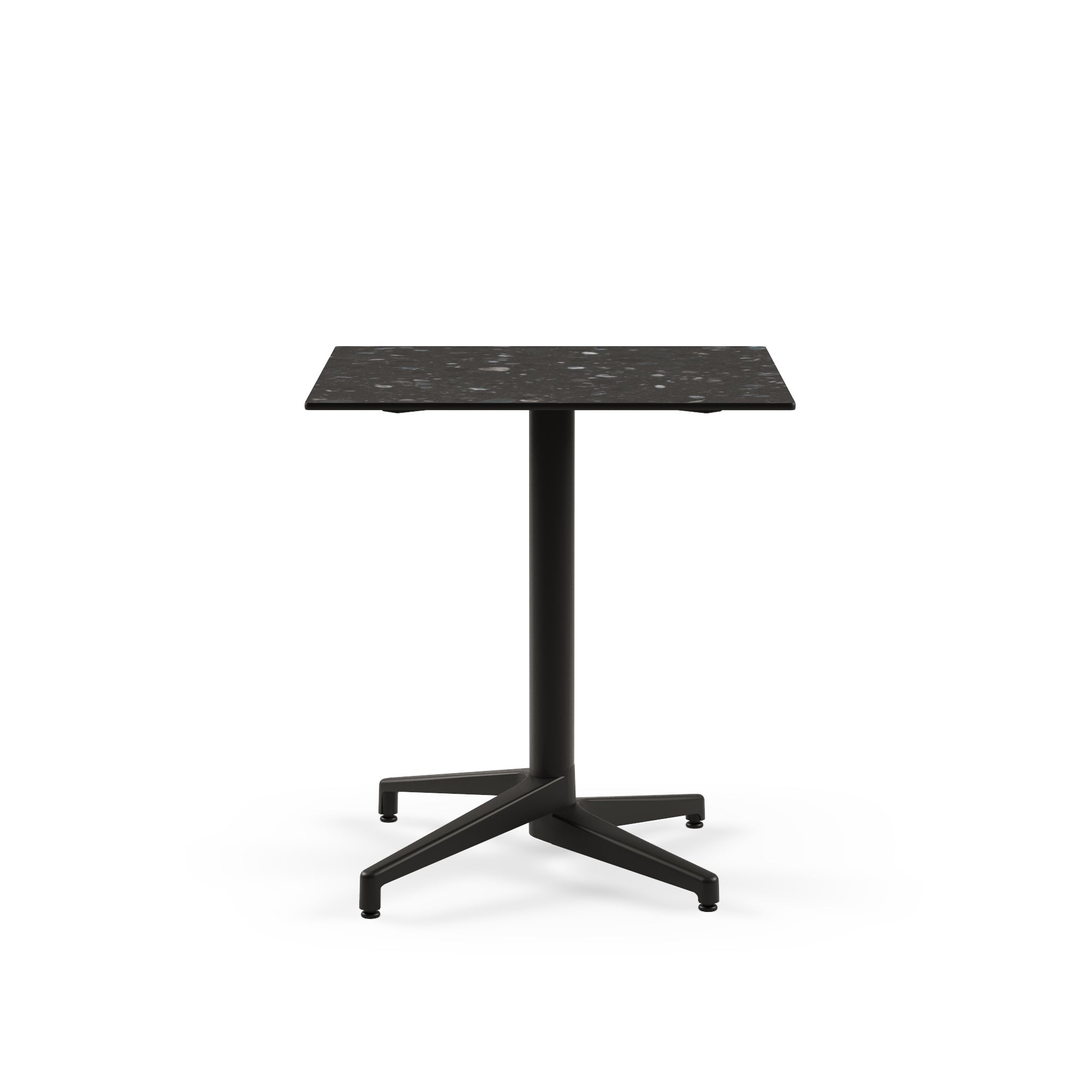 Mesa Moon-C 69x69 Fija Terrazzo 3 Base Negra