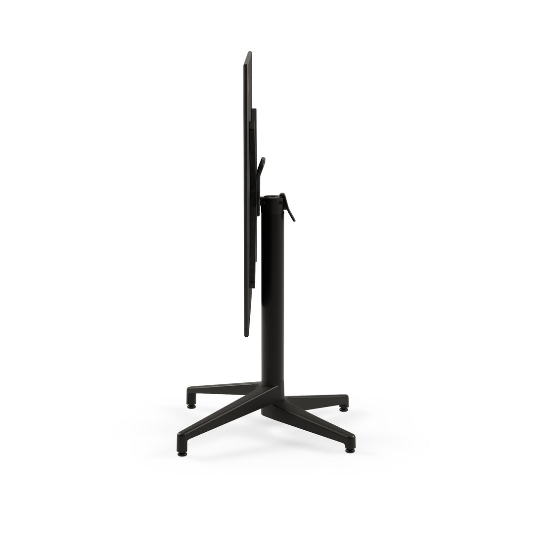 Mesa Moon-C 77x77 Plegable Mármol Negro Base Negra