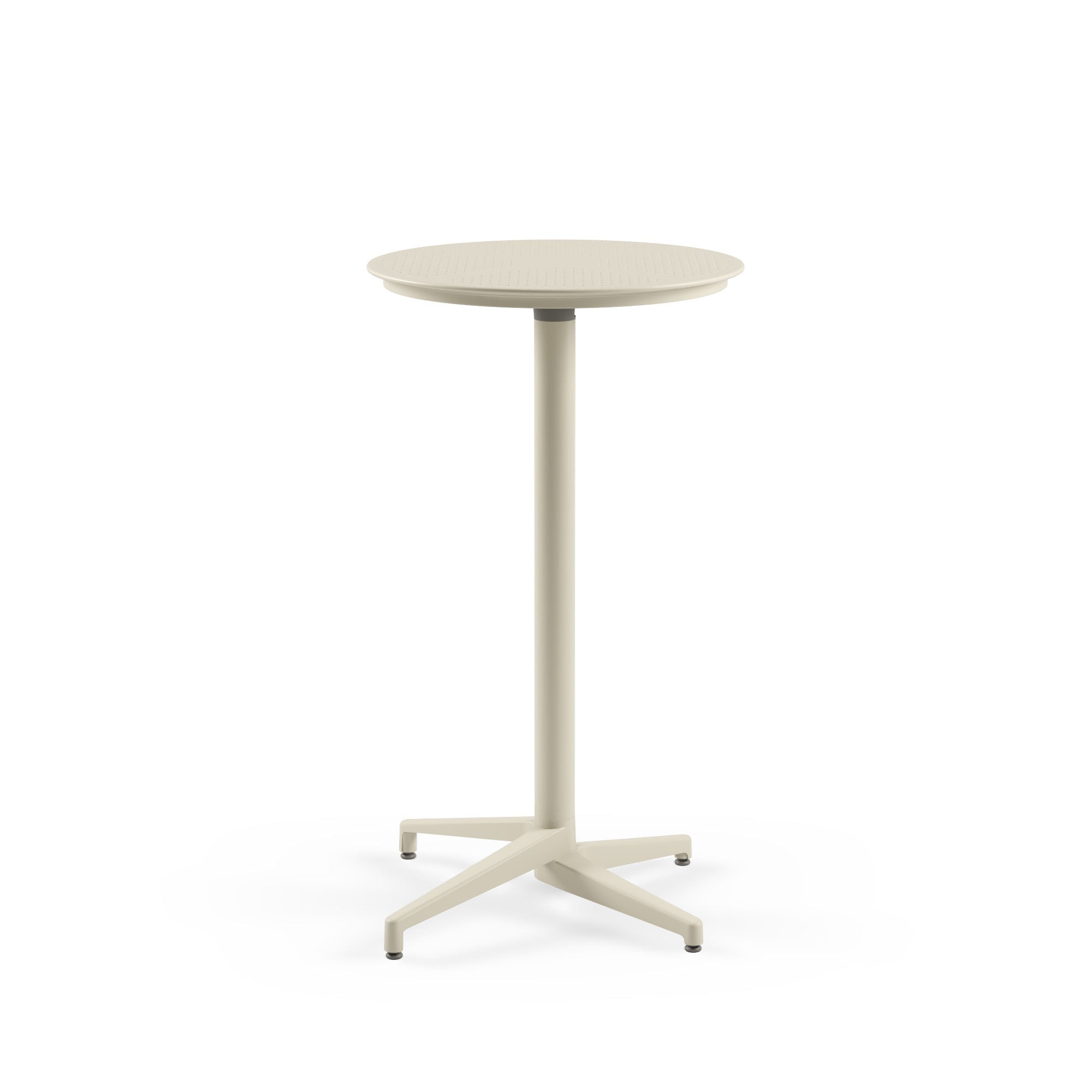 Mesa Moon Bar 60Ø Redonda Plegable Beige