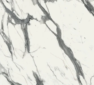 Mesa Moon-C 60x60 Fija Mármol Blanco Base Taupe