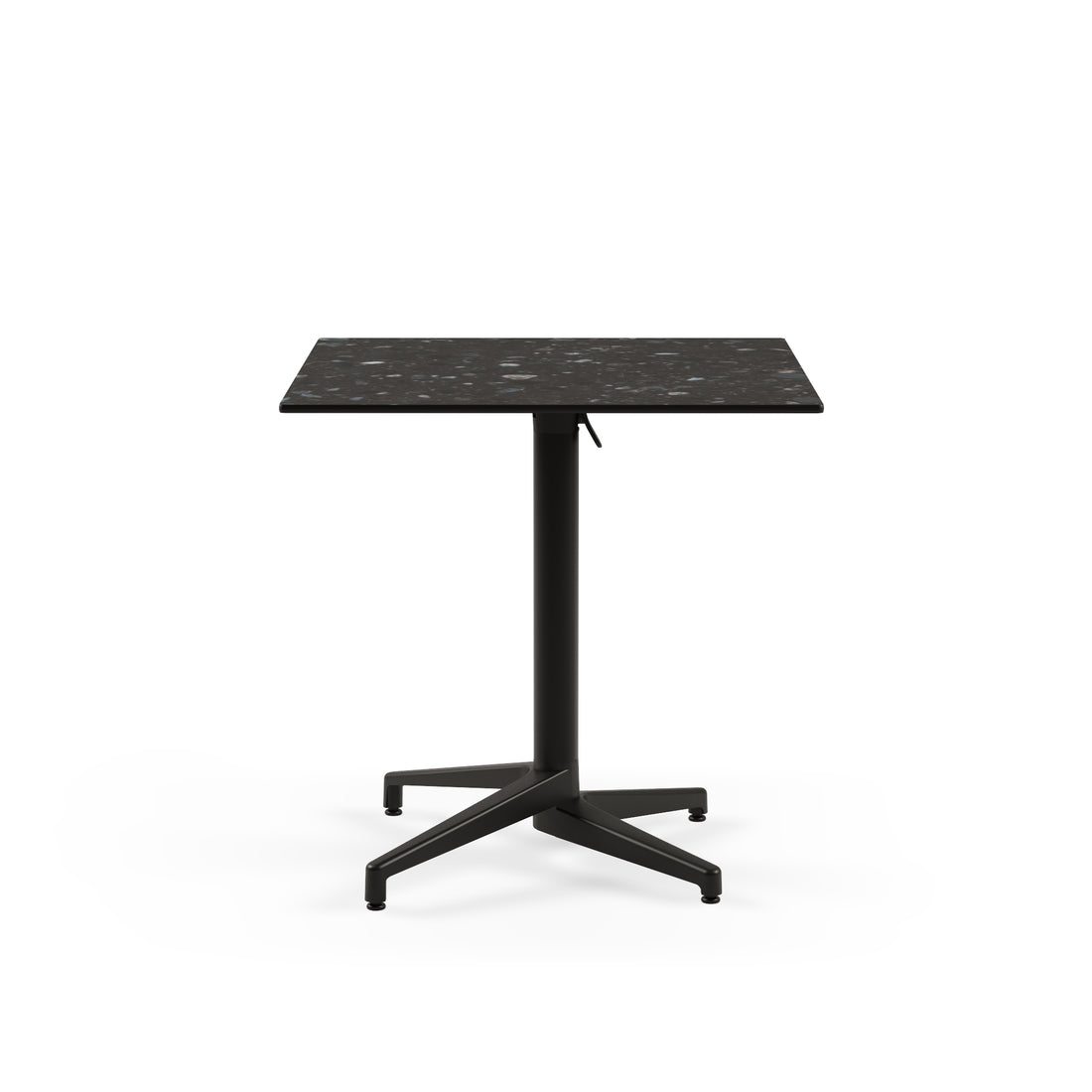 Mesa Moon-C 77x77 Plegable Terrazzo 3 Base Negra