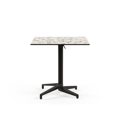 Mesa Moon-C 77x77 Fija Terrazzo 2 Base Negra