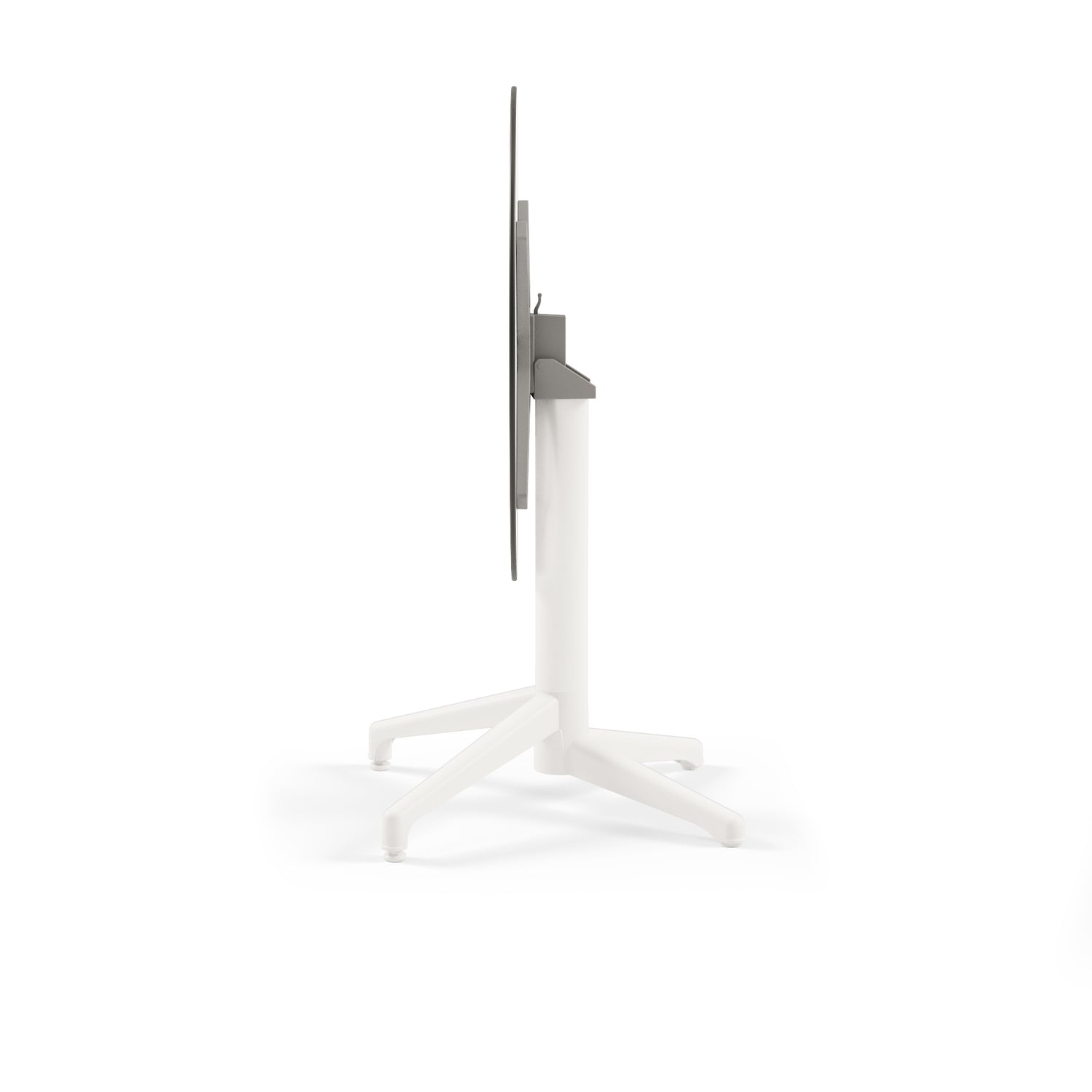 Mesa Moon-C 77x77 Plegable Mármol Blanco Base Blanca