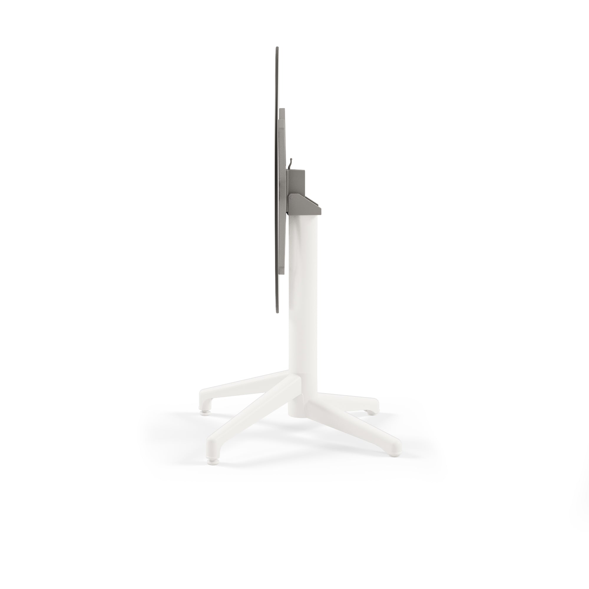 Mesa Moon-C 77x77 Plegable Mármol Blanco Base Blanca