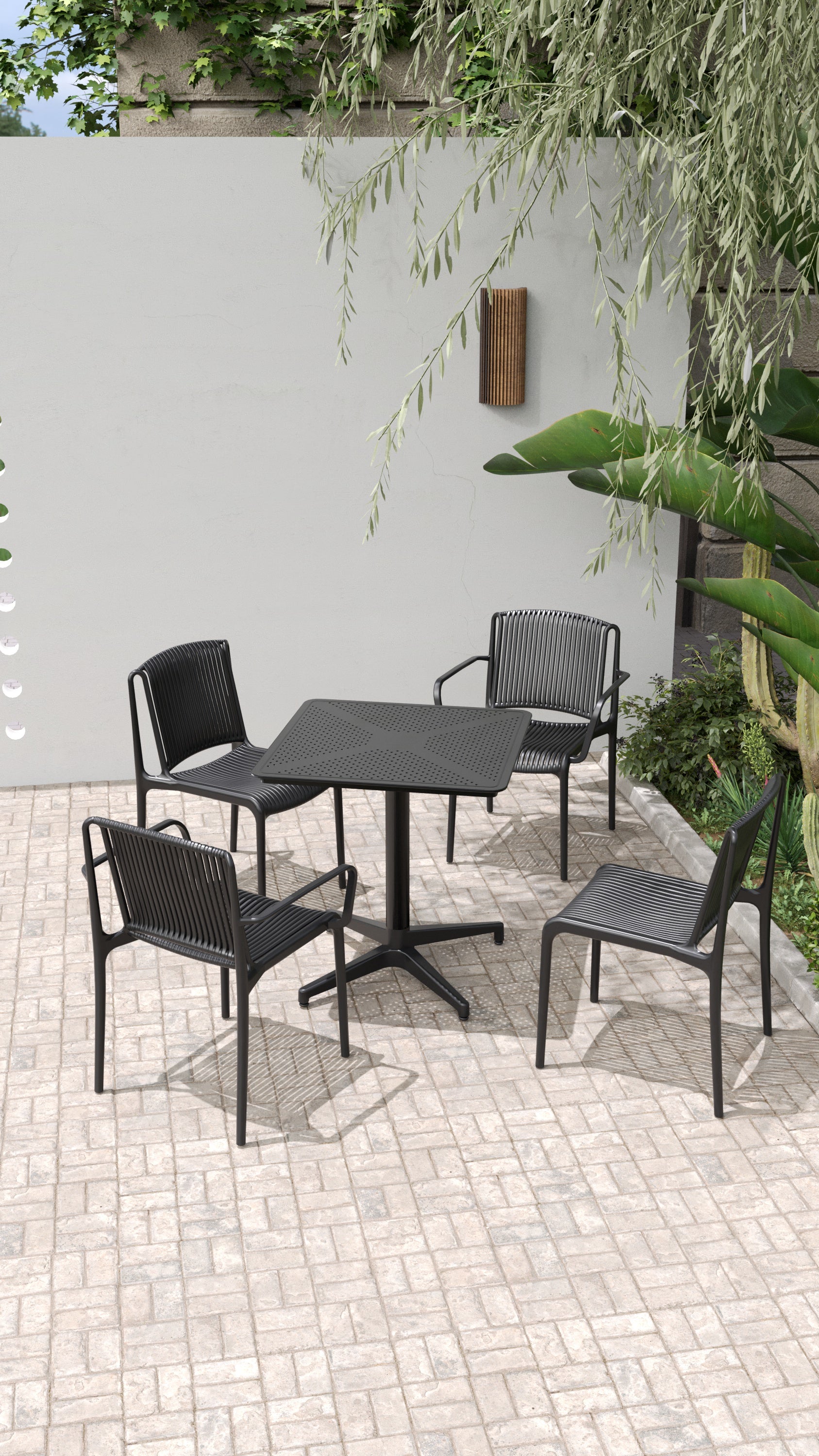 Mesa Moon 70x70 Negro