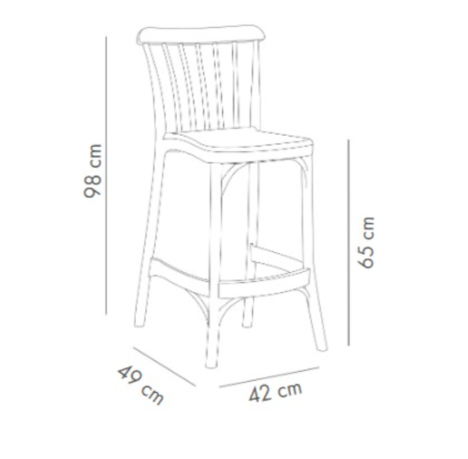 Taburete 65 CM Gozo Bar