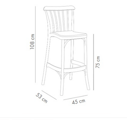 Taburete 75 CM Gozo Bar