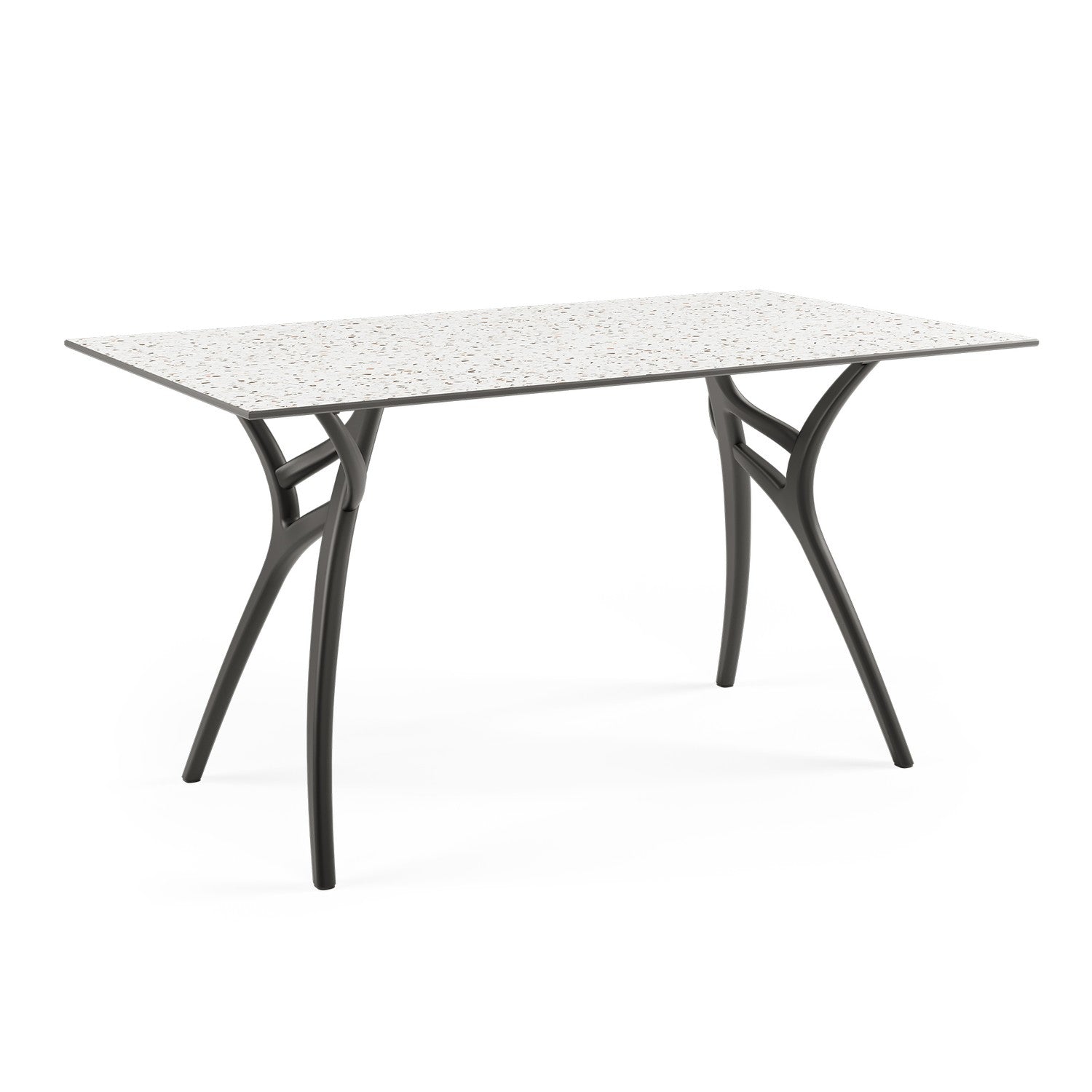 Mesa Ivy L 1.40 x 80 Terrazo 2 Base Negra