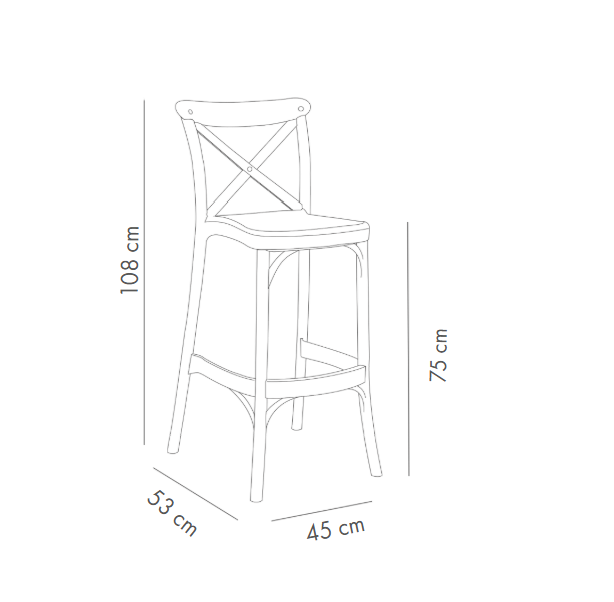 Taburete 75 CM Capri