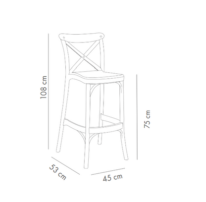 Taburete 75 CM Capri