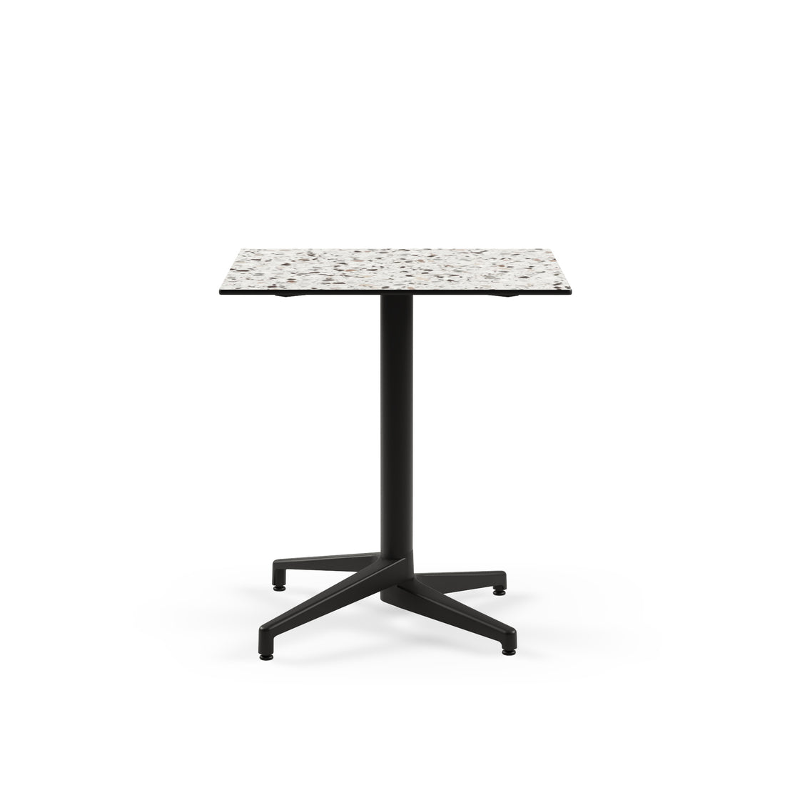 Mesa Moon-C 69x69 Plegable Terrazzo 2 Base Negra