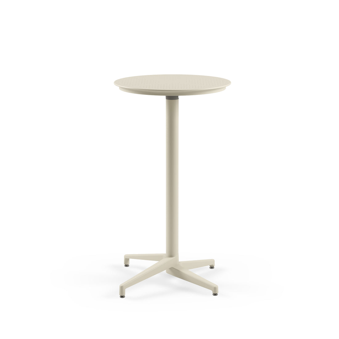 Mesa Moon Bar 60Ø Redonda Plegable Beige