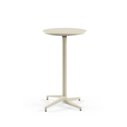 Mesa Moon Bar 60Ø Redonda Plegable Beige