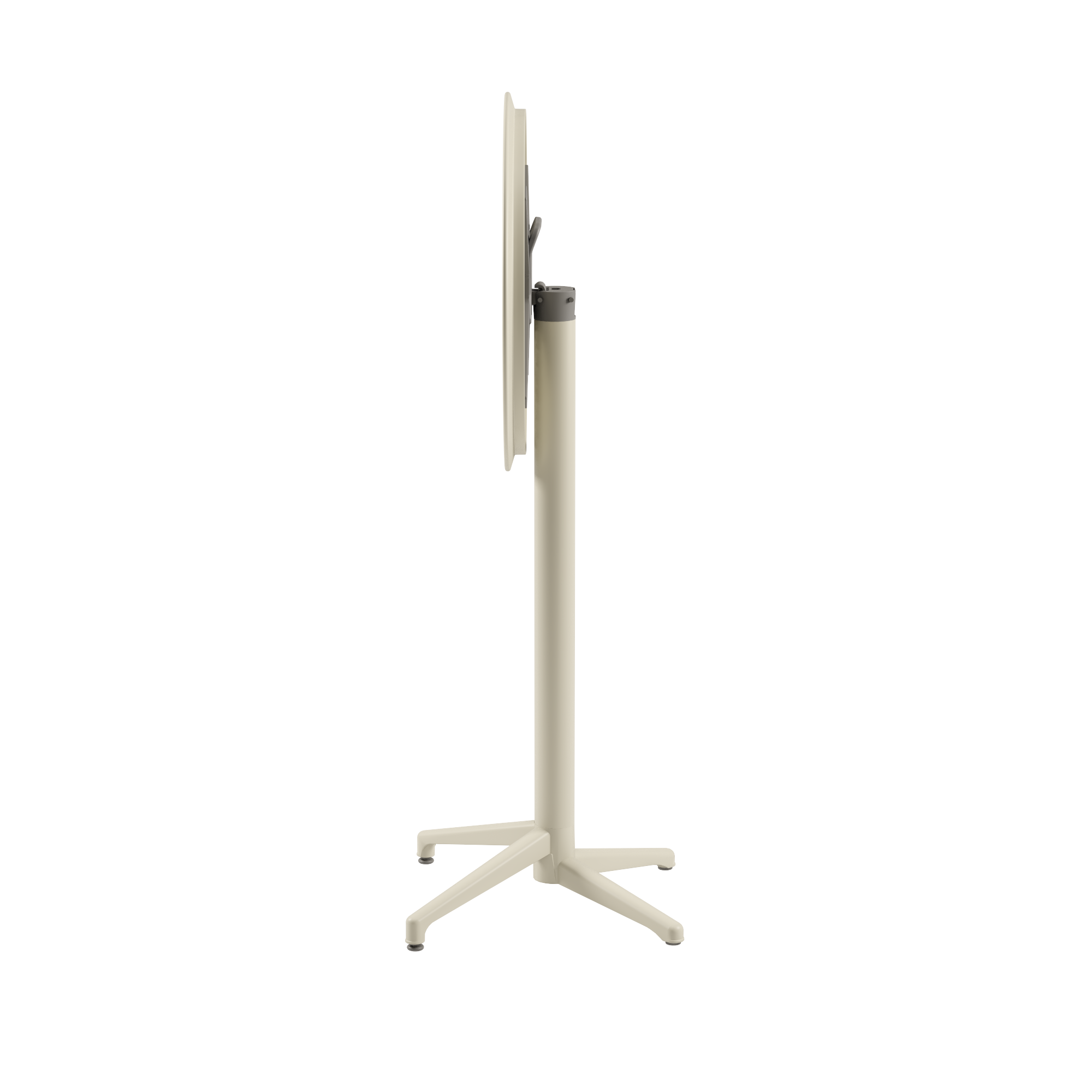 Mesa Moon Bar 60Ø Redonda Plegable Beige