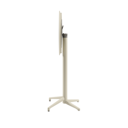 Mesa Moon Bar 60Ø Redonda Plegable Beige