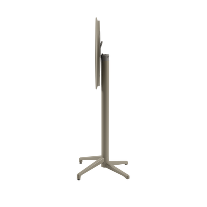 Mesa Moon Bar 60Ø Redonda Plegable Taupe