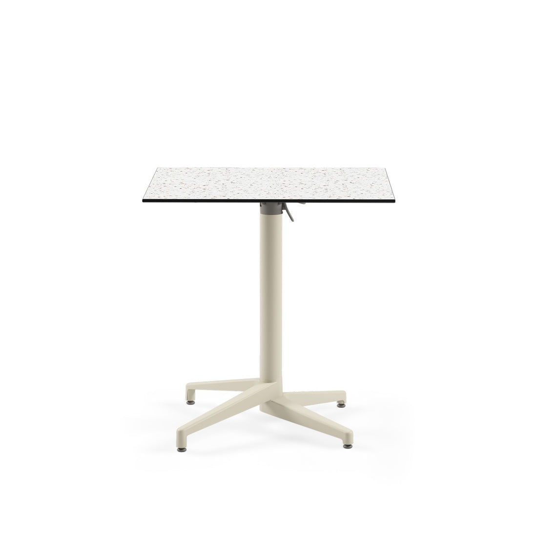 Mesa Moon-C 77x77 Plegable Terrazzo 2 Base Beige
