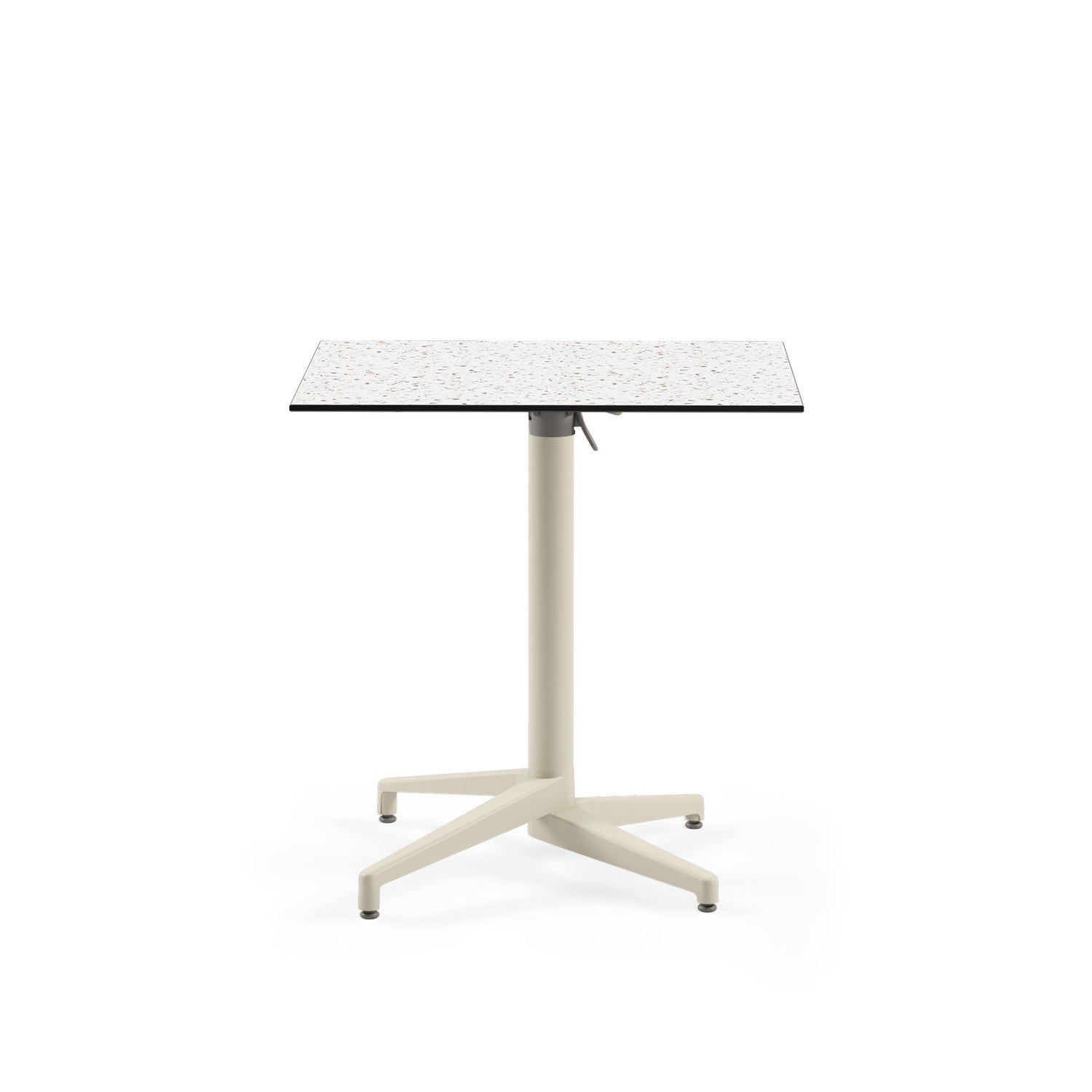 Mesa Moon-C 77x77 Plegable Terrazzo 2 Base Beige