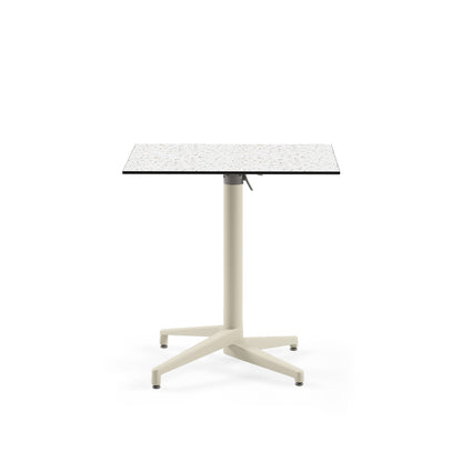 Mesa Moon-C 77x77 Plegable Terrazzo 2 Base Beige