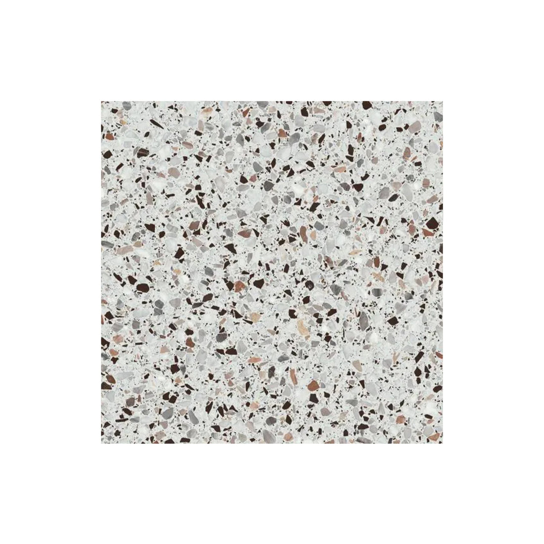 Mesa Moon-C 77x77 Fija Terrazzo 2 Base Negra